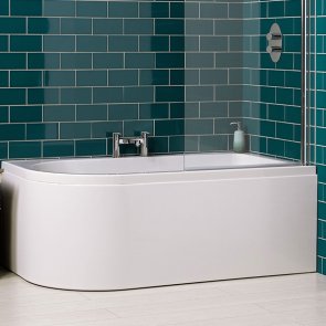 Carron Status Shower Curved Bath Panel 450mm H x 1550mm W x 850mm D - White
