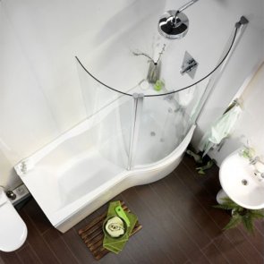 Carron Arc P-Shaped Shower Bath Front Panel 540mm H x 1700mm W - Acrylic