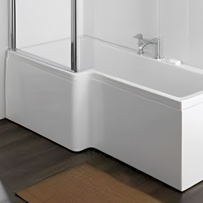 Carron Quantum L-Shaped Shower Bath Front Panel 540mm H x 1600mm W - Carronite
