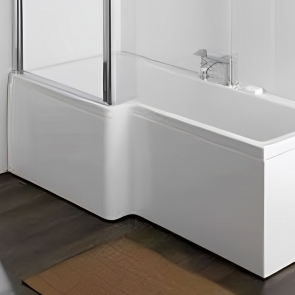 Carron Quantum L-Shaped Shower Bath Front Panel 540mm H x 1600mm W - White