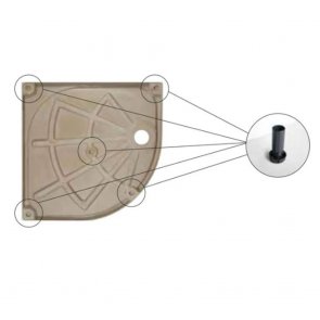 Coram Riser Rectangular Shower Tray Riser Kit Up to 1700mm x 900mm - White