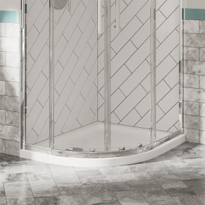 Coram Stone Resin Flat Top Quadrant Shower Tray 800mm x 800mm