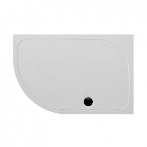Coram Stone Resin Flat Top Offset Quadrant Shower Tray 1000mm x 800mm Left Handed