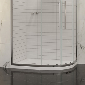 Coram Stone Resin Flat Top Offset Quadrant Shower Tray 1200mm x 800mm Right Handed | Product Image