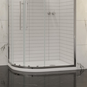 Coram Stone Resin Flat Top Offset Quadrant Shower Tray 1200mm x 800mm Left Handed | Product Image