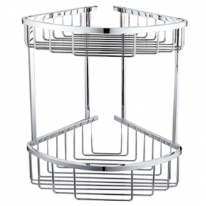 Delphi Stella Wire Double Corner Basket - Chrome