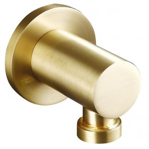 Delphi Round Outlet Elbow - Brushed Brass