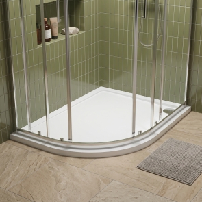 Delphi Aragon White Offset Quadrant Shower Tray 1200mm x 800mm Left Handed | Product Image