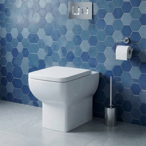 Delphi Colt Rimless Back to Wall Toilet (inc Soft Close Seat) | Product Image
