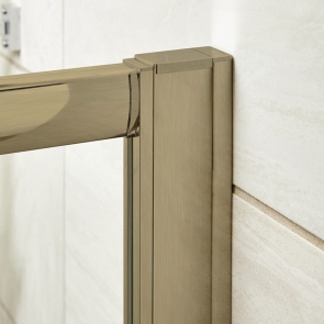 Delphi Expressions Brushed Brass Shower Door Extension Kit (2 x 20mm Profiles)