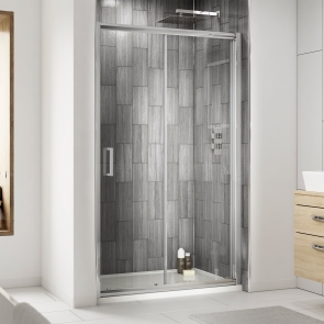 Delphi Expressions Chrome Sliding Shower Door 1200mm - 6mm Glass | Product Image