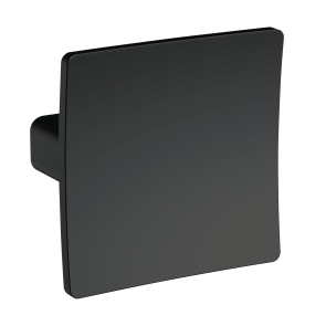 Delphi Square Dished Knob Furniture Handle 50mm Matt Black (x1) | Product Image