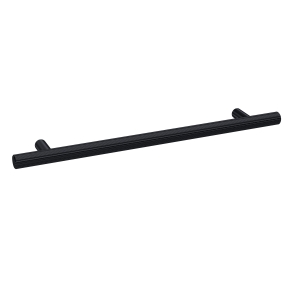 Delphi Large Knurled T-Bar Furniture Handle 252mm Matt Black (x2) | Product Image