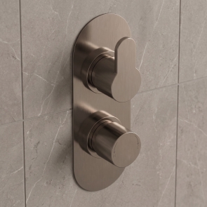 Delphi Loop Brushed Pewter 1-Outlet Dual Concealed Shower Valve | Product Image