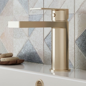 Delphi Port Brushed Brass Mono Basin Mixer Tap | Product Image