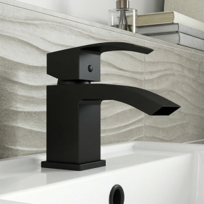 Delphi Swallow Matt Black Cloakroom Mini Mono Basin Mixer Tap | Product Image
