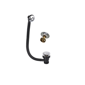 Duchy Choice Sprung Press Top Bath Waste and Overflow - Chrome | Product Image