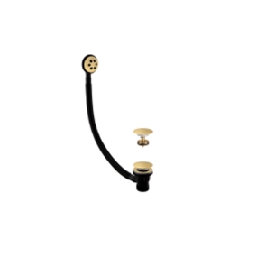 Duchy Choice Sprung Press Top Bath Waste and Overflow - Brushed Brass | Product Image