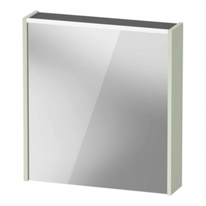 Duravit D-Code LED 1-Door Mirror Bathroom Cabinet 700mm H x 650mm W Left Hand Opening - Pale Green