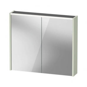 Duravit D-Code LED 2-Door Mirror Bathroom Cabinet 700mm H x 800mm W - Pale Green