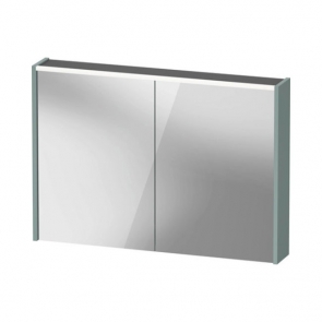 Duravit D-Code LED 2-Door Mirror Bathroom Cabinet 700mm H x 1000mm W - Fjord Green | Product Image