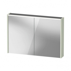 Duravit D-Code LED 2-Door Mirror Bathroom Cabinet 700mm H x 1000mm W - Pale Green | Product Image