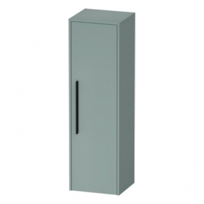 Duravit D-Code 400mm 1-Door Right Hand Opening Tall Unit with Black Handle - Fjord Green
