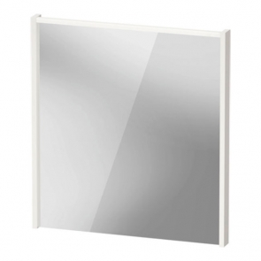Duravit D-Code LED Bathroom Mirror 700mm H x 650mm W - Gloss White | Product Image