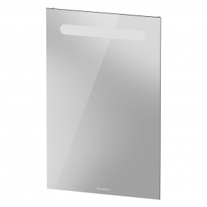 Duravit No.1 LED Bathroom Mirror 700mm H x 450mm W - Matt White | Product Image