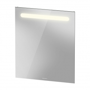Duravit No.1 LED Bathroom Mirror 700mm H x 600mm W - Matt White | Product Image