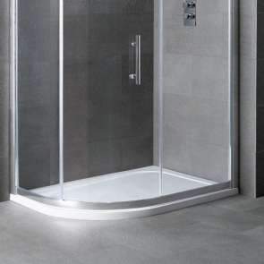 Eastbrook Volente LH Offset Quadrant Shower Tray 1100mm x 900mm - White | Product Image