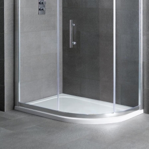Eastbrook Volente RH Offset Quadrant Shower Tray 1100mm x 900mm - White | Product Image
