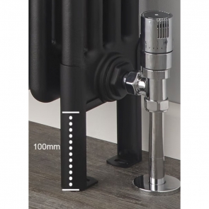 EcoRad Legacy White 3-Column Radiator Slip-On Feet Set (x2)