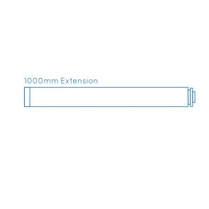 Firebird 1000mm Long White Conventional Flue Pipe (100mm Diameter)