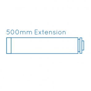 Firebird 500mm Long White Conventional Flue Pipe (100mm Diameter)