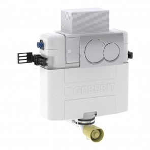 Geberit Alpha 820mm H Concealed Cistern with Alpha01 Chrome Round Flush Plate | Product Image