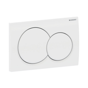 Geberit Alpha01 Round Flush Plate for Dual Flush - White | Product Image