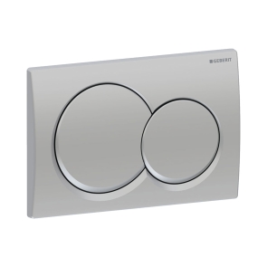 Geberit Alpha01 Round Flush Plate for Dual Flush - Matt Chrome Plated | Product Image