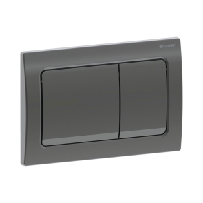 Geberit Alpha01 Square Flush Plate for Dual Flush - Black Chrome | Product Image