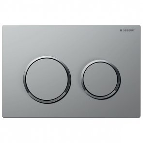 Geberit Kappa21 Dual Flush Plate - Matt Chrome Plated/Gloss Chrome Plated