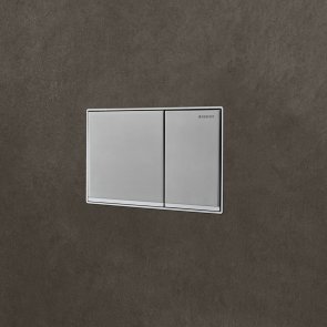 Geberit Omega60 Dual Flush Plate - Brushed Chrome | Product Image