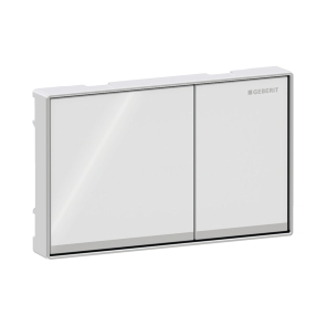 Geberit Omega60 Dual Flush Plate White Glass | Product Image