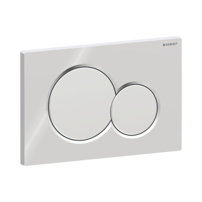 Geberit Sigma01 Dual Flush Plate - Gloss/Matt Chrome | Product Image