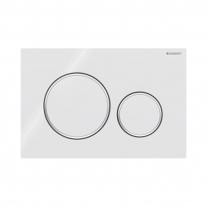 Geberit Sigma20 Dual Flush Plate White/Gloss Chrome