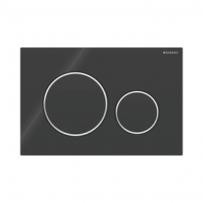 Geberit Sigma20 Dual Flush Plate Black/Gloss Chrome