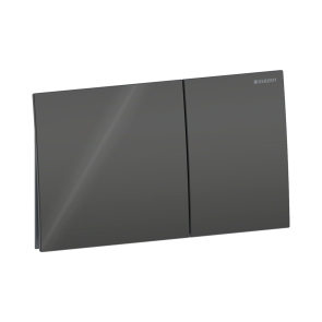 Geberit Sigma70 Dual Flush Plate - Black Glass | Product Image