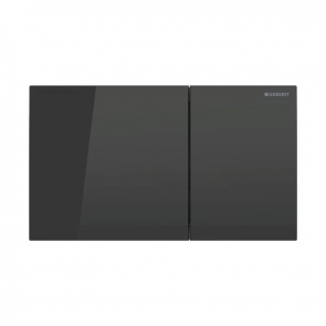 Geberit Sigma70 Dual Flush Plate - Black Glass