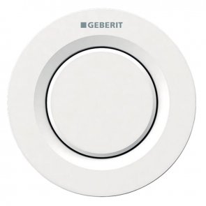 Geberit Type 01 Single Flush Plate Button for 120mm and 150mm Concealed Cistern - White