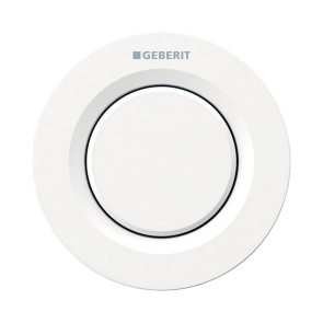Geberit Type 01 Single Flush Plate Button for 120mm and 150mm Concealed Cistern - White | Product Image