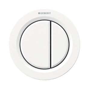 Geberit Type 01 Pneumatic Dual Flush Plate Button for Concealed Cistern - White Alpine | Product Image
